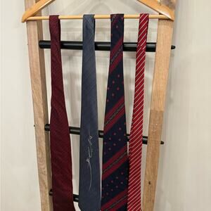 Elegant Men's Tie Set - Red, Blue, and Navy